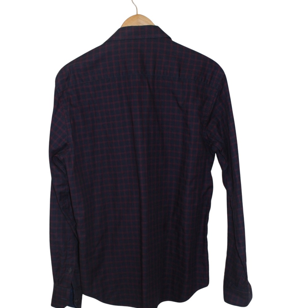 Bugatchi Button Down Flip Cuff Plaid Size Large 1… - image 2